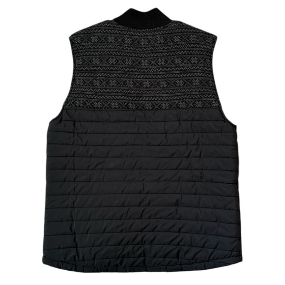 Telluride Clothing Co Full Zip Quilted Puffer Vest Black Gray Snowflake Large - Picture 7 of 12